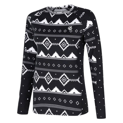 Black - Lifestyle - Dare 2B Womens-Ladies Exchange III Fair Isle Base Layer Set