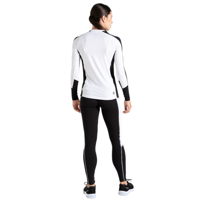 Black-White - Back - Dare 2B Womens-Ladies Exchange III Fair Isle Base Layer Set