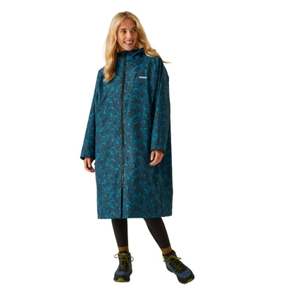 Blue - Side - Regatta Womens-Ladies Orla Kiely Birdy Changing Robe