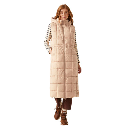 Warm Taupe - Side - Regatta Womens-Ladies Leandra Longline Gilet