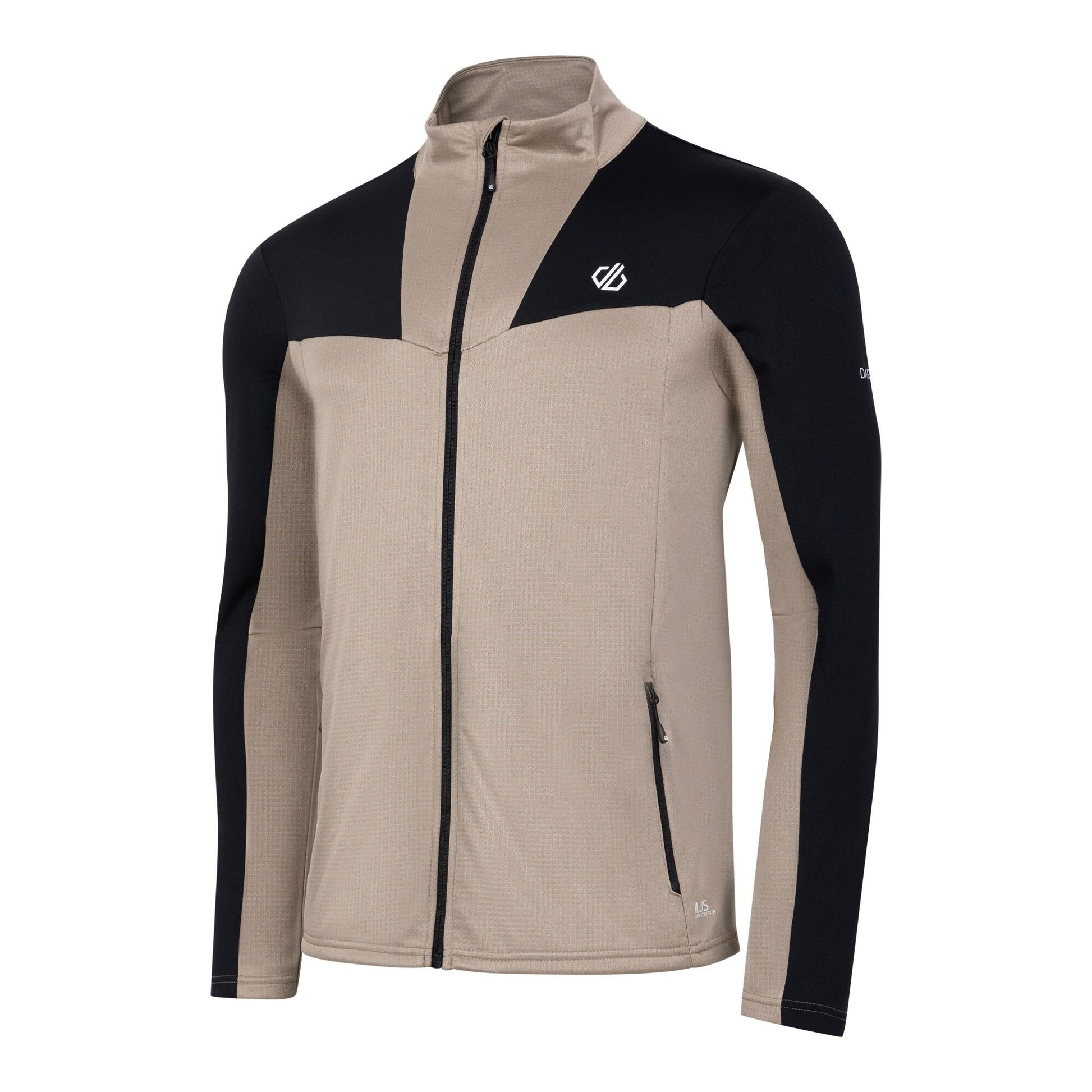 Clay-Black - Side - Dare 2B Mens Substratum II Core Stretch Midlayer