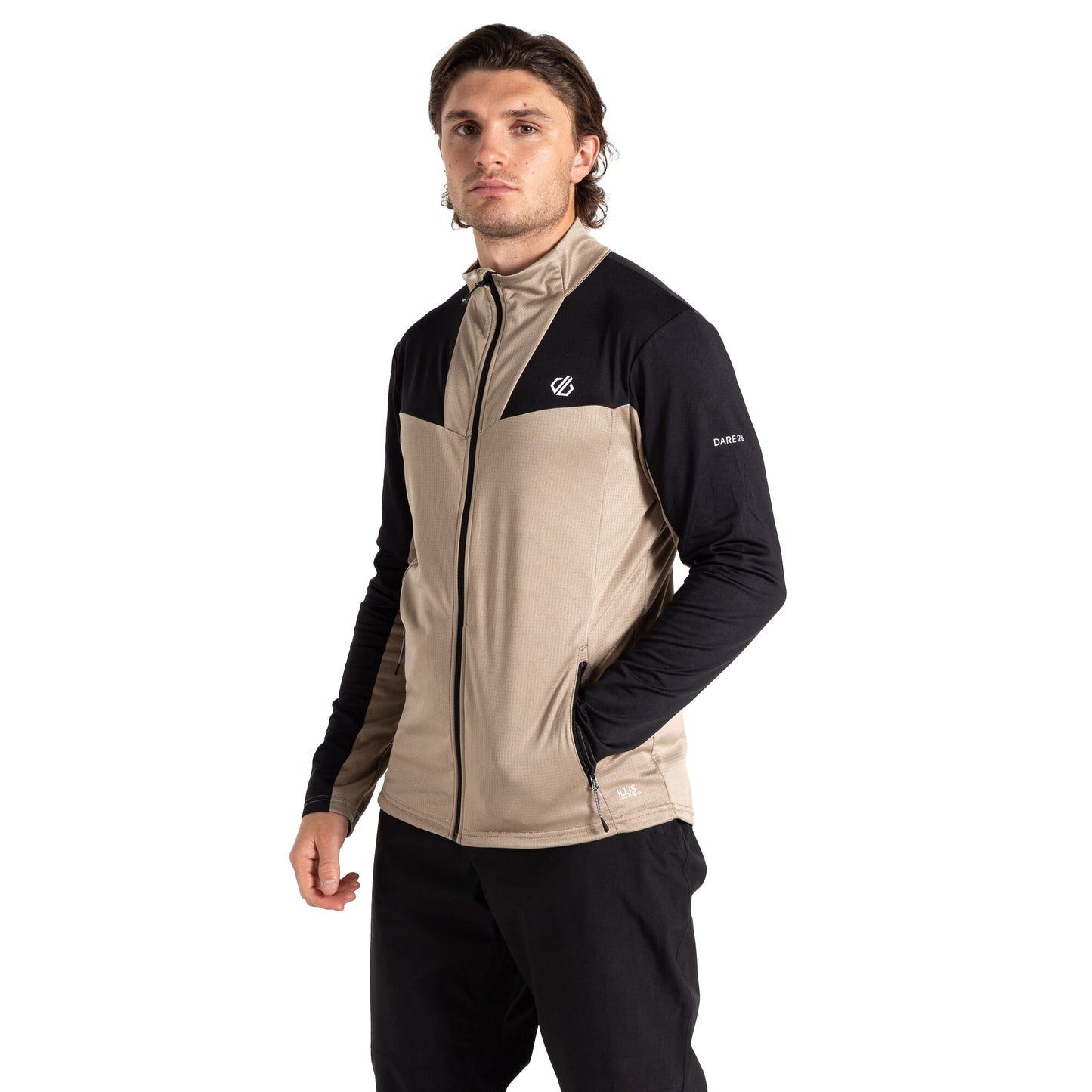 Clay-Black - Lifestyle - Dare 2B Mens Substratum II Core Stretch Midlayer