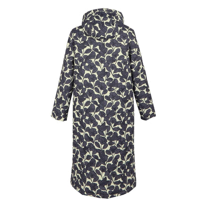 Grey - Back - Regatta Womens-Ladies Orla Kiely Birdy Quilted Long Jacket