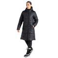 Black - Side - Dare 2B Womens-Ladies Distinguish Baffled Padded Jacket