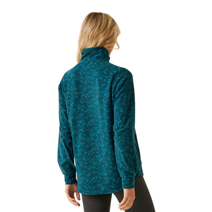 Blue - Pack Shot - Regatta Womens-Ladies Orla Kiely Birdy Half Zip Midlayer