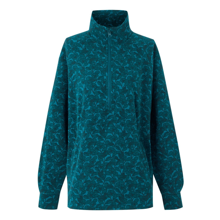 Blue - Front - Regatta Womens-Ladies Orla Kiely Birdy Half Zip Midlayer