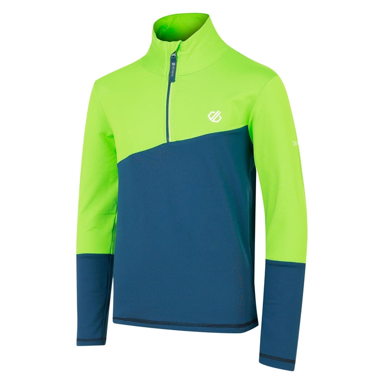 Green Flash-Moonlight Denim - Side - Dare 2B Childrens-Kids Formate III Core Stretch Midlayer