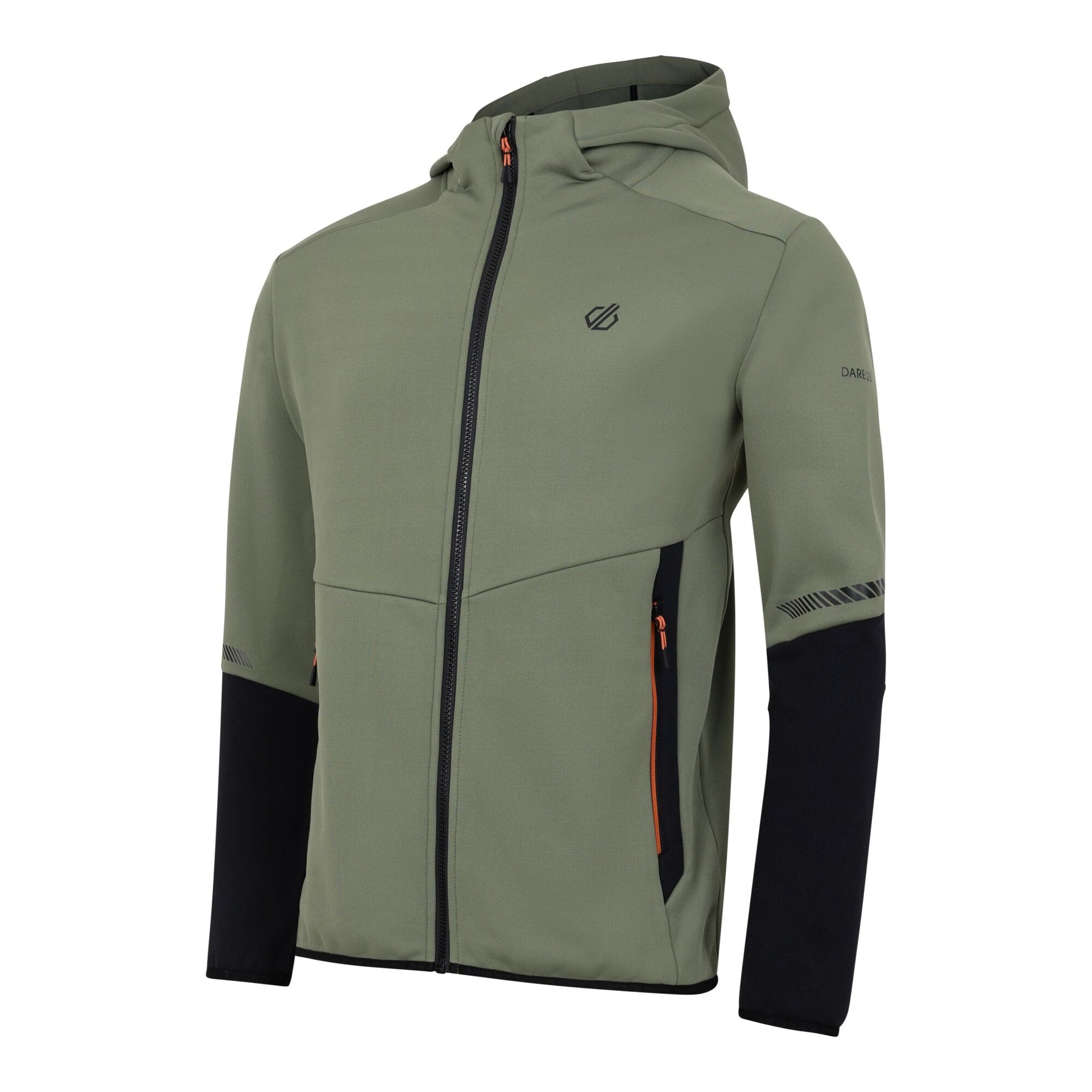 Olivine Green - Side - Dare 2B Mens Camber Core Stretch Midlayer