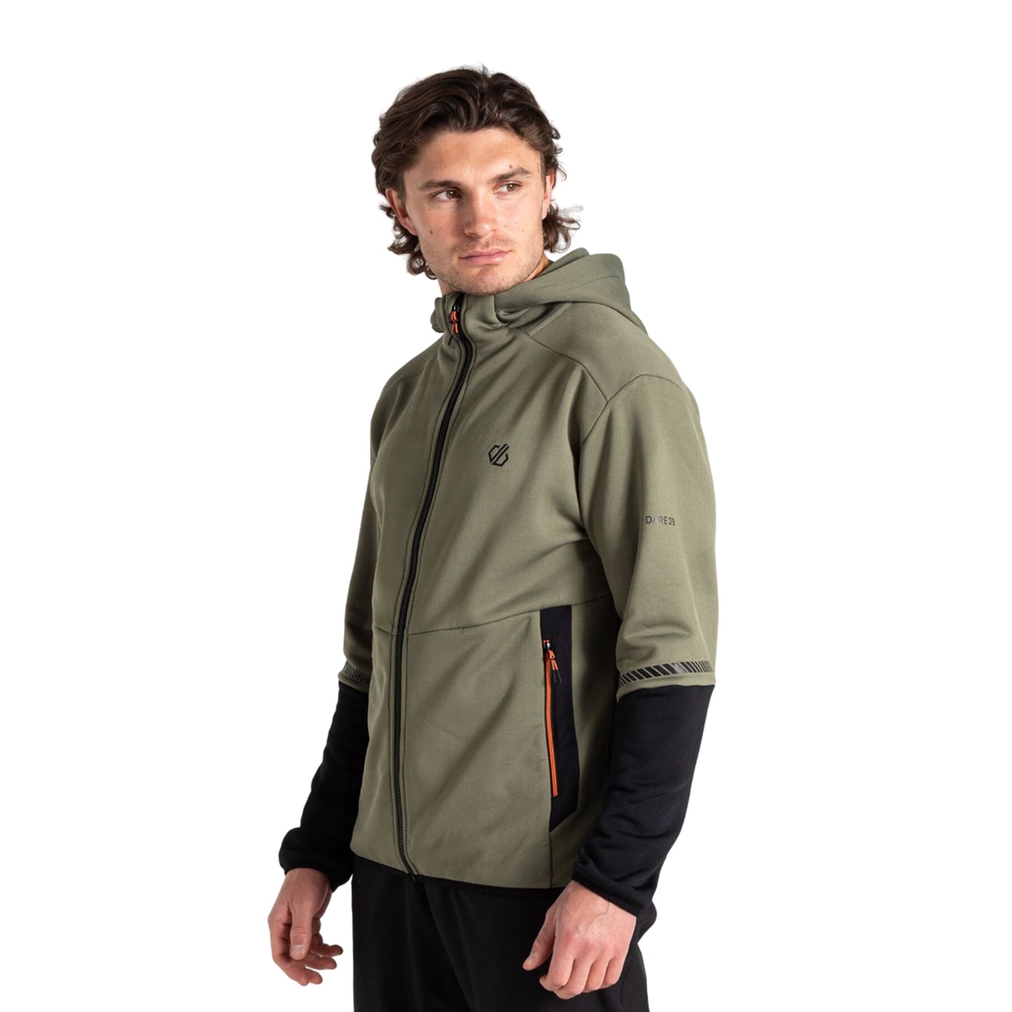 Olivine Green - Lifestyle - Dare 2B Mens Camber Core Stretch Midlayer