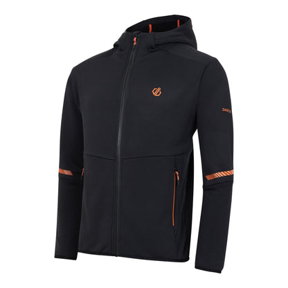 Black - Side - Dare 2B Mens Camber Core Stretch Midlayer