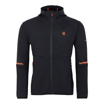 Black - Front - Dare 2B Mens Camber Core Stretch Midlayer