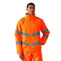 Orange - Side - Regatta Professional Mens Pro Contract Dover Hi-Vis Jacket