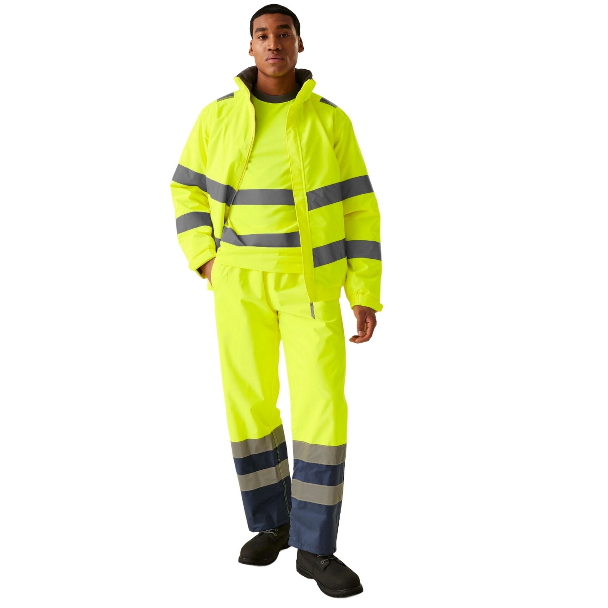 Yellow - Lifestyle - Regatta Professional Mens Pro Contract Dover Hi-Vis Jacket