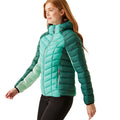 Rainforest-Dusty Green - Side - Regatta Womens-Ladies Dalent Quilted Hooded Jacket