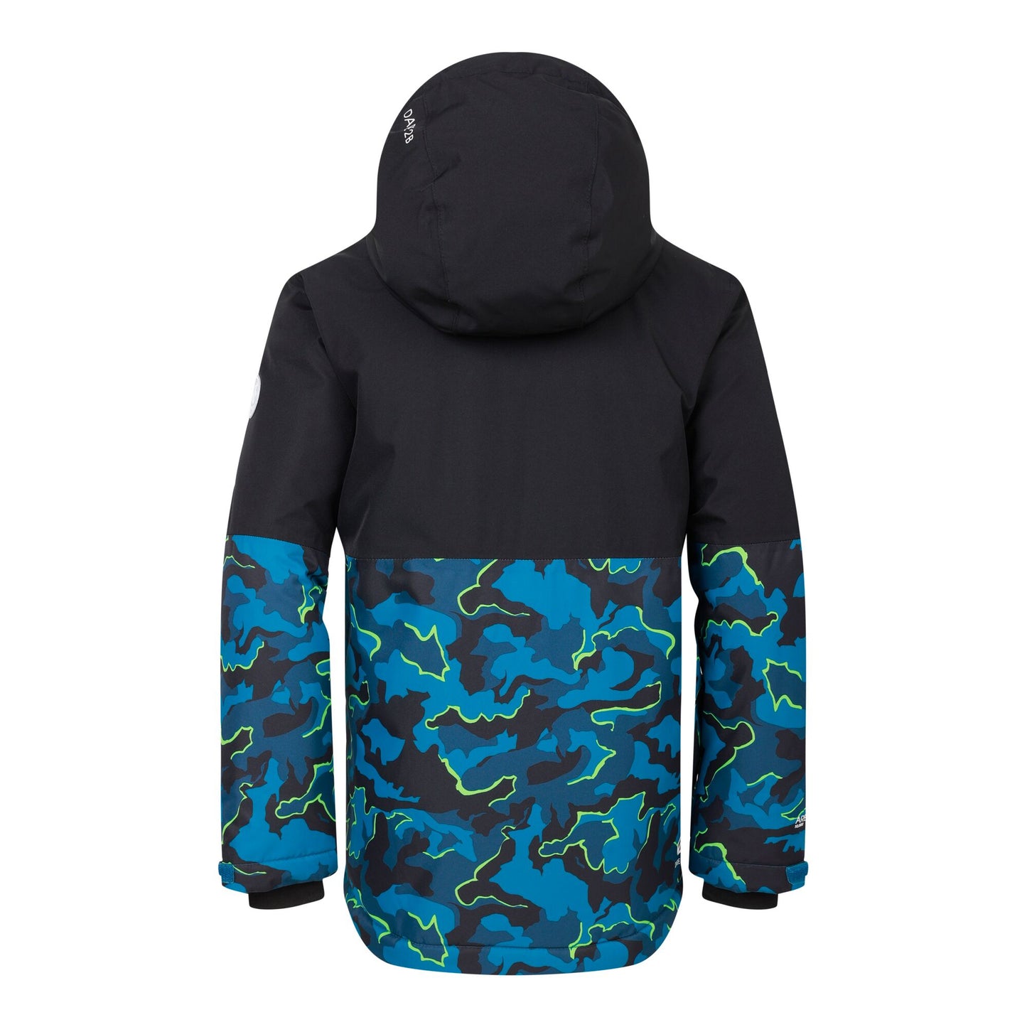 Black-Kingfisher Blue - Back - Dare 2B Childrens-Kids Freehand Overhead Ski Jacket