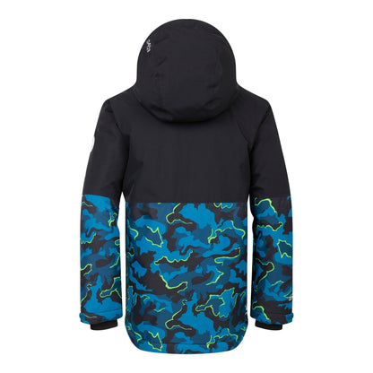 Black-Kingfisher Blue - Back - Dare 2B Childrens-Kids Freehand Overhead Ski Jacket
