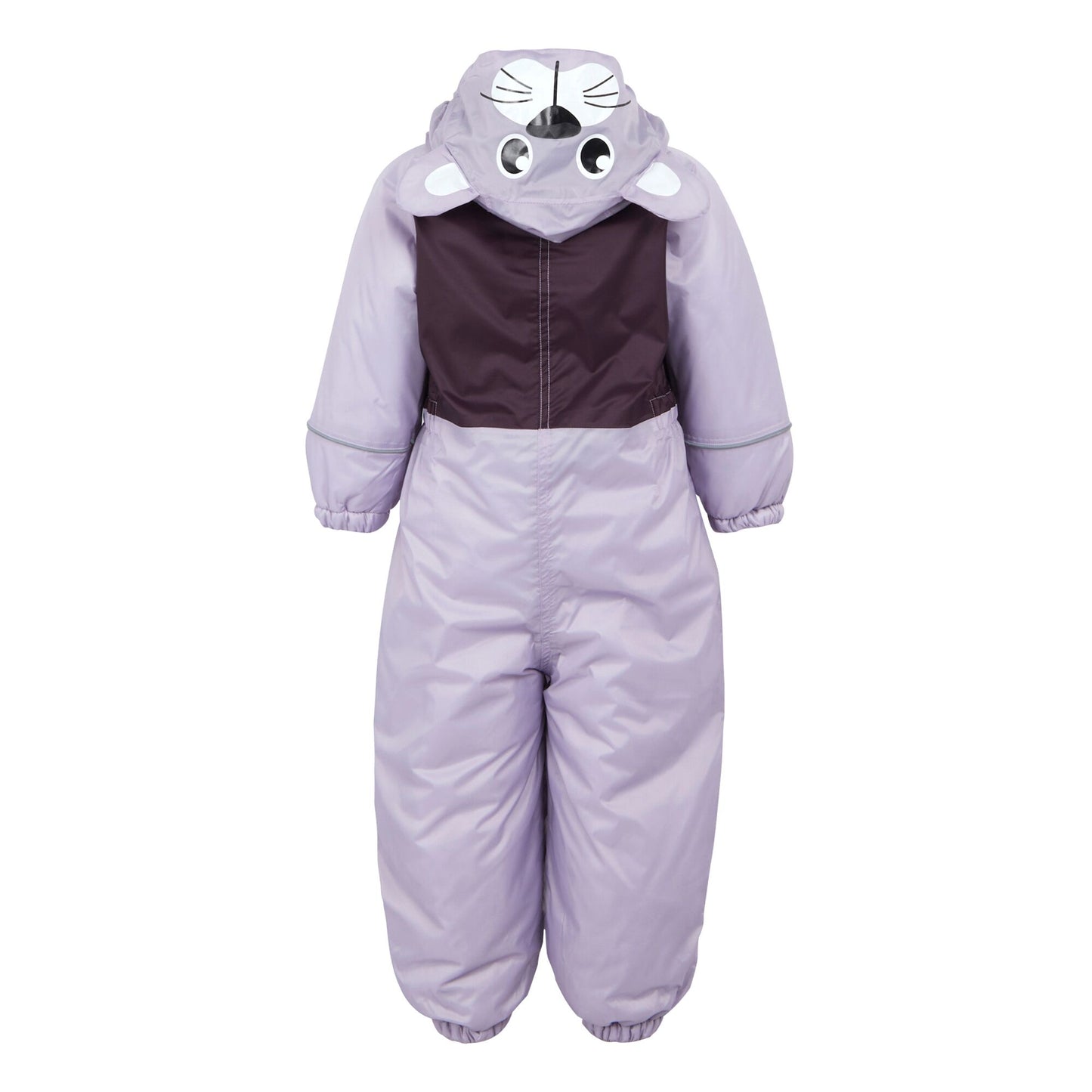 Lilac Frost - Back - Regatta Childrens-Kids Mudplay III Shyla The Leopard Leopard Puddle Suit