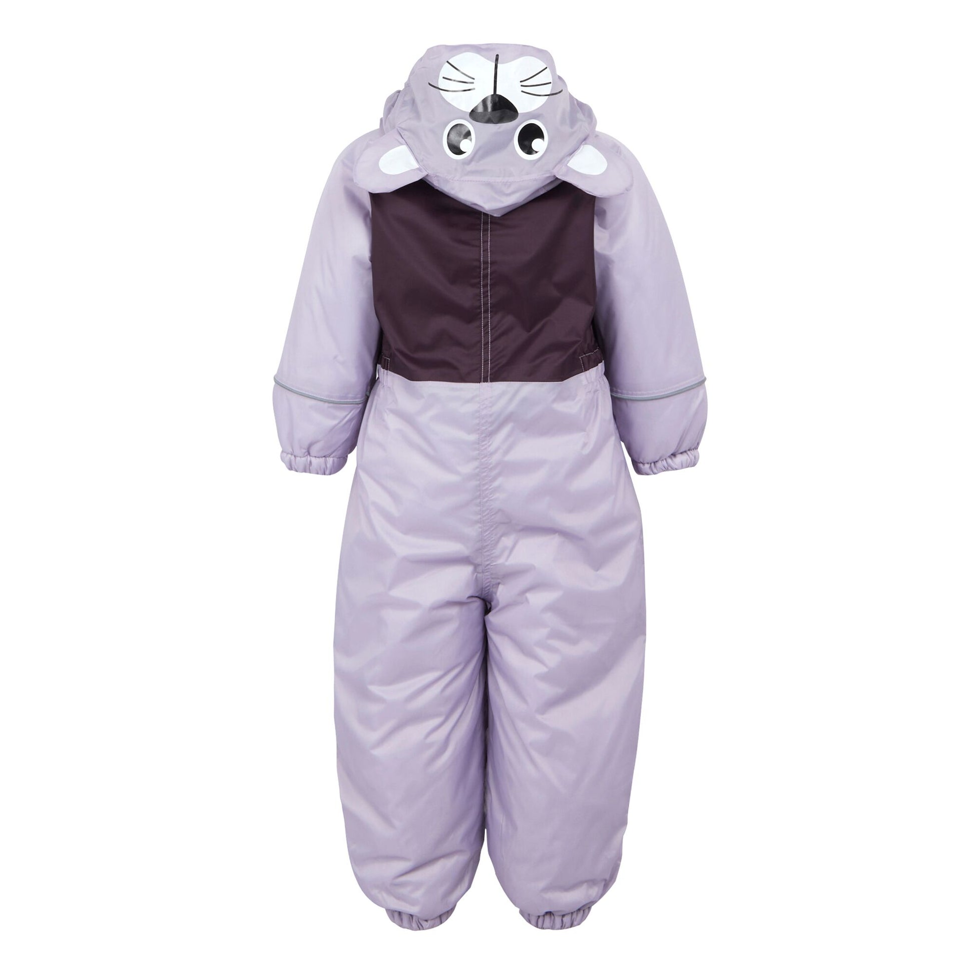 Lilac Frost - Back - Regatta Childrens-Kids Mudplay III Shyla The Leopard Leopard Puddle Suit