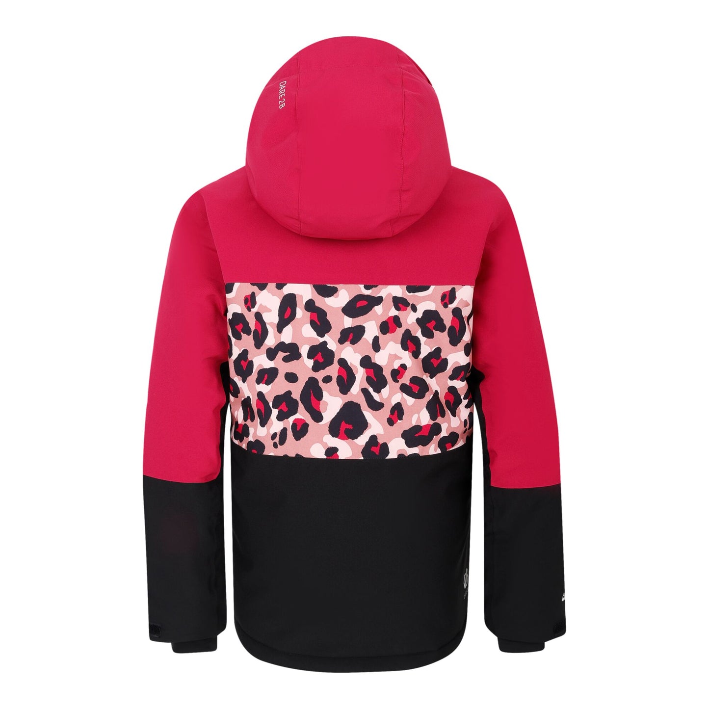 Berry Pink-Dusty Rose - Back - Dare 2B Childrens-Kids Traverse II Cheetah Print Ski Jacket