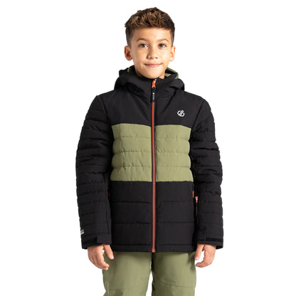 Black-Olivine Green - Lifestyle - Dare 2B Childrens-Kids Cheerful II Ski Jacket