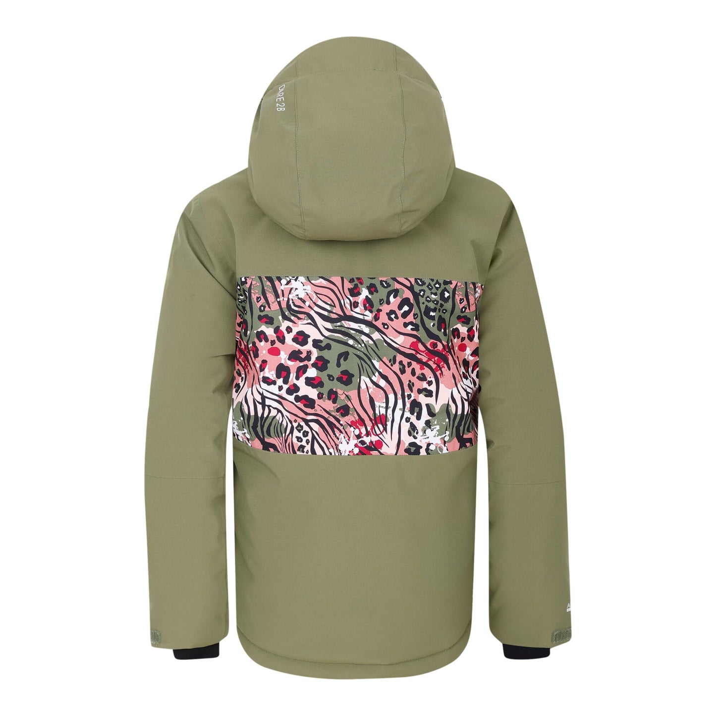 Green Flash-Kingfisher Blue - Back - Dare 2B Childrens-Kids Traverse II Camo Ski Jacket
