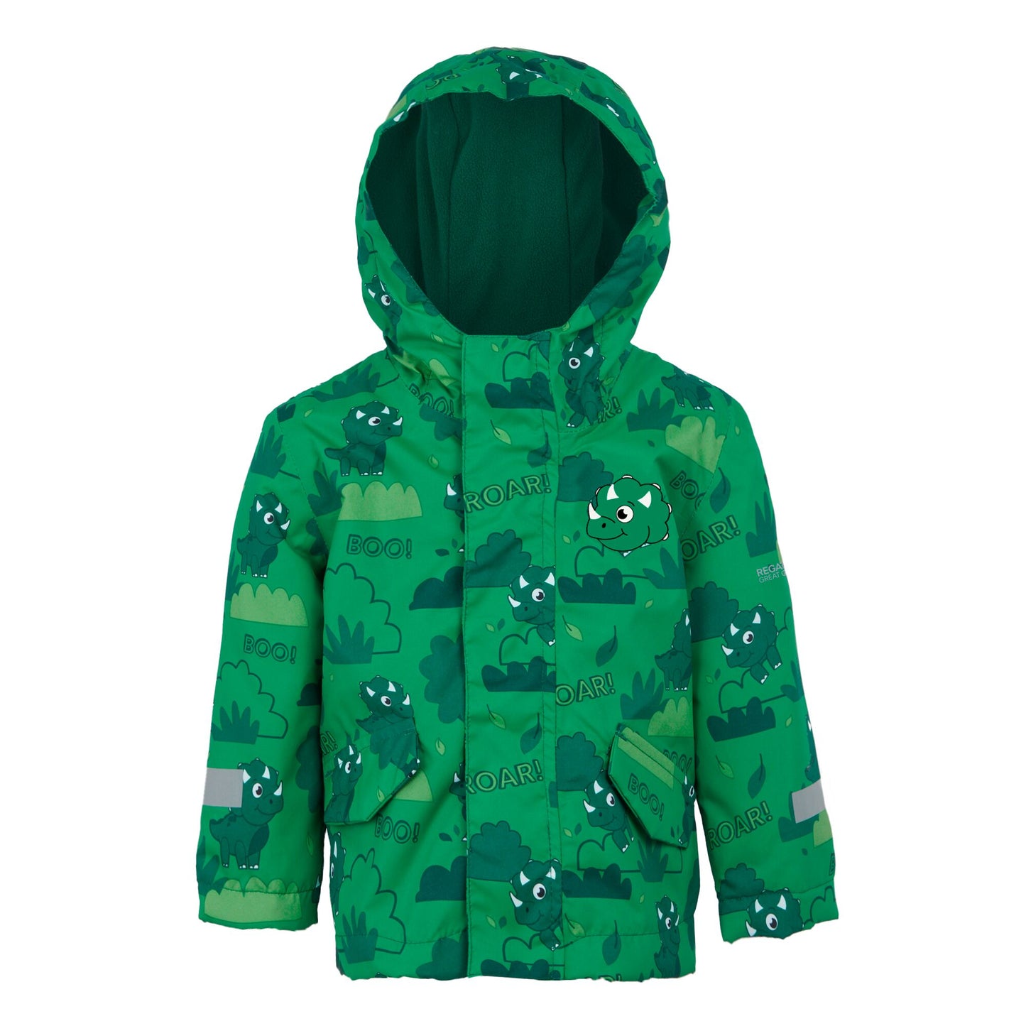 Jelly Bean - Front - Regatta Childrens-Kids Stompy The Dinosaur Waterproof Jacket
