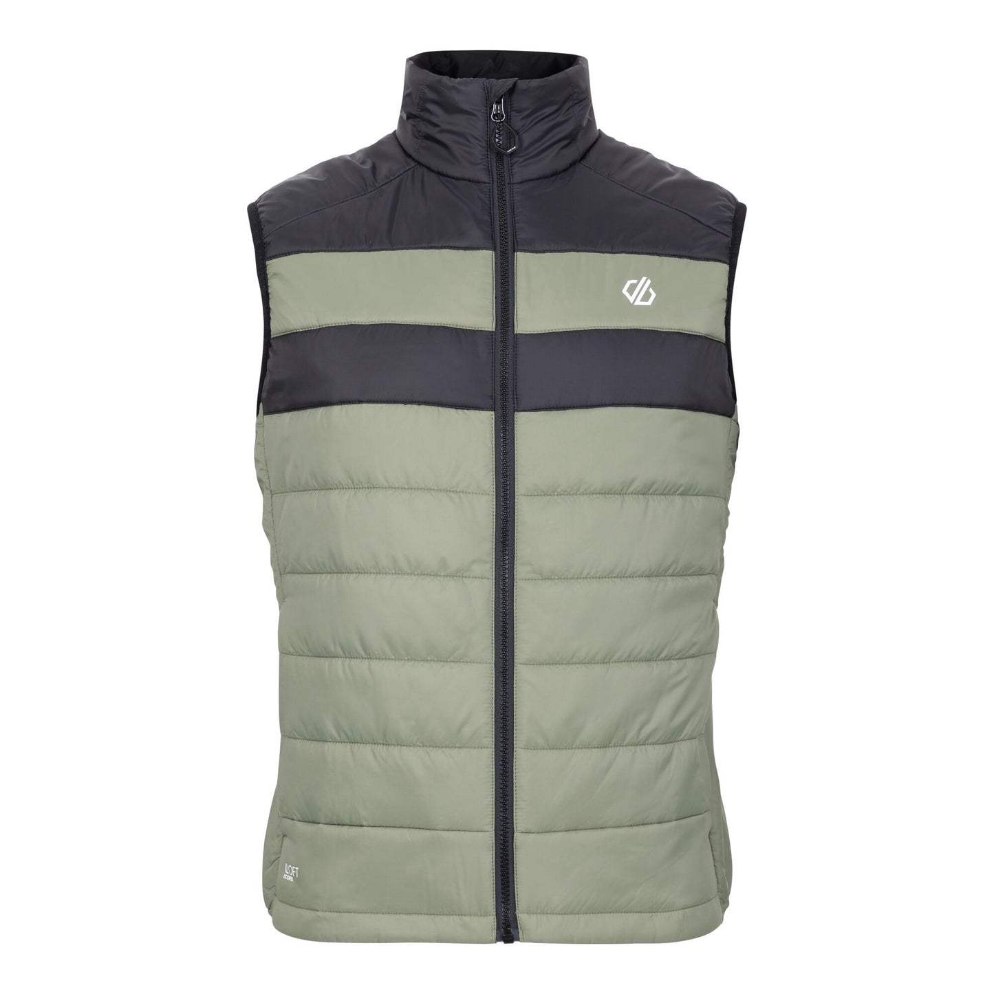 Olivine Green-Black - Front - Dare 2B Mens Touring II Colour Block Gilet