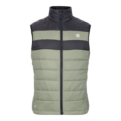 Olivine Green-Black - Front - Dare 2B Mens Touring II Colour Block Gilet