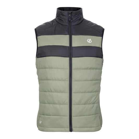 Olivine Green-Black - Front - Dare 2B Mens Touring II Colour Block Gilet