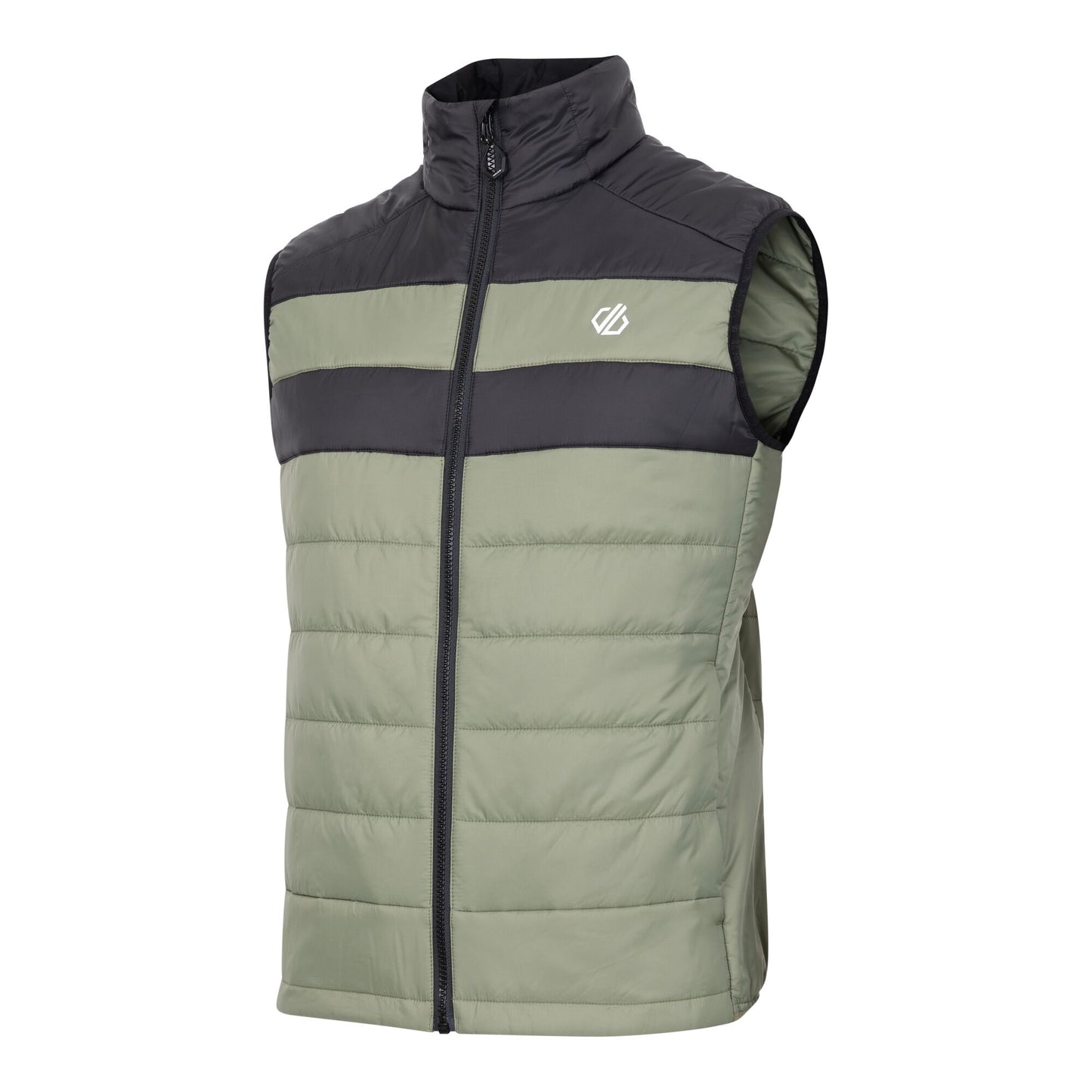 Olivine Green-Black - Side - Dare 2B Mens Touring II Colour Block Gilet