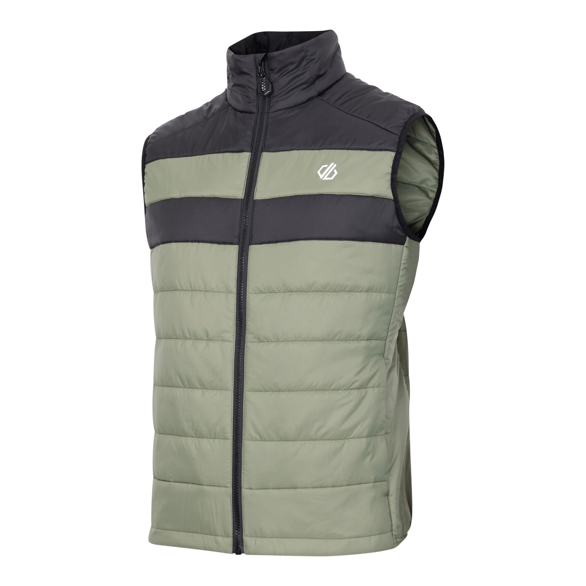 Olivine Green-Black - Side - Dare 2B Mens Touring II Colour Block Gilet