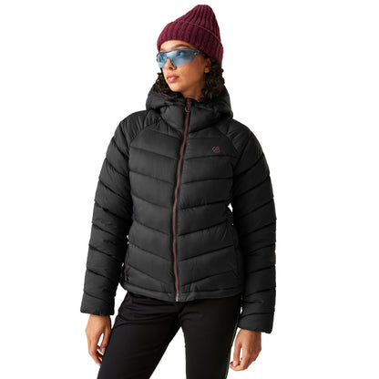 Black - Lifestyle - Dare 2B Womens-Ladies Torrek Baffled Padded Jacket