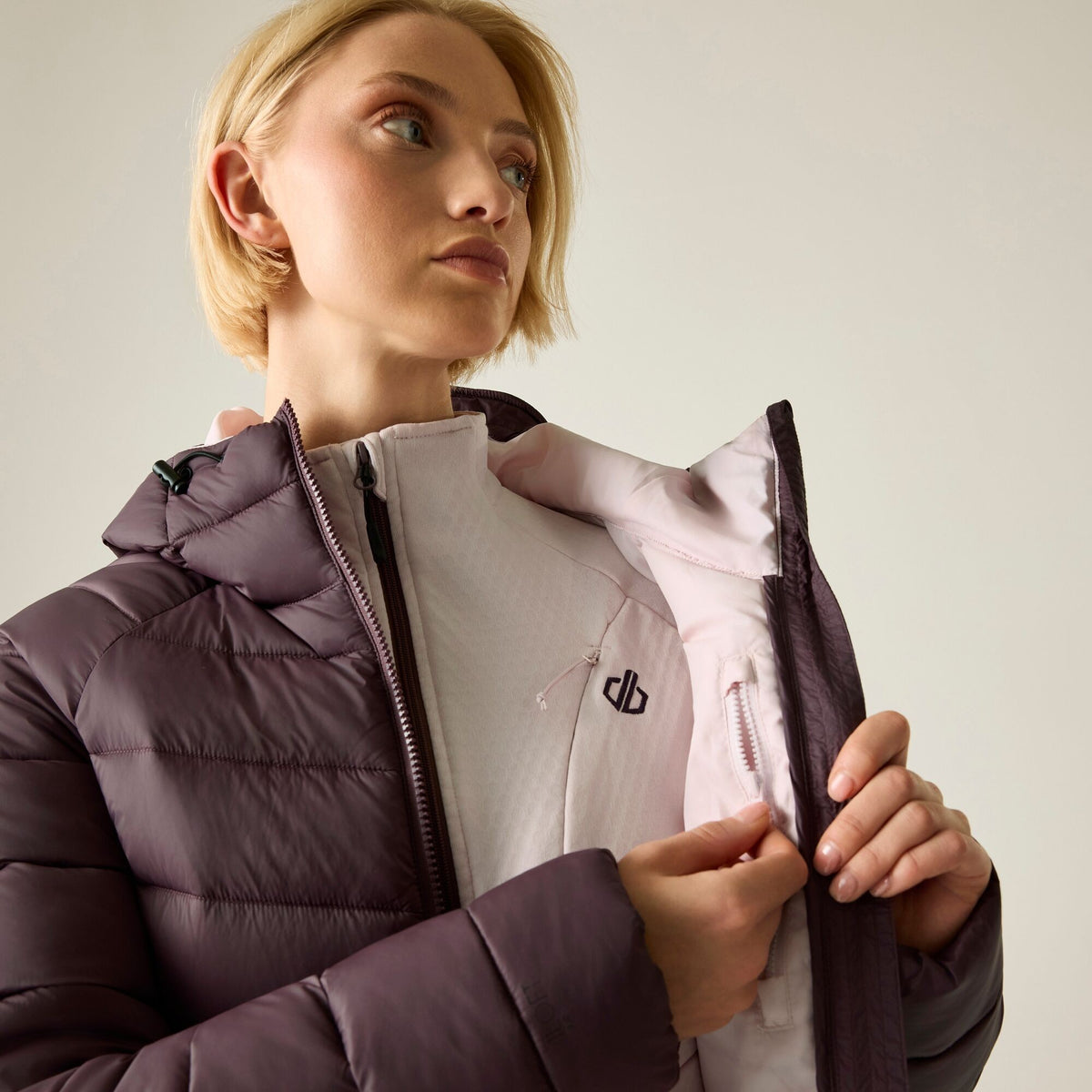 Huckleberry - Close up - Dare 2B Womens-Ladies Torrek Baffled Padded Jacket
