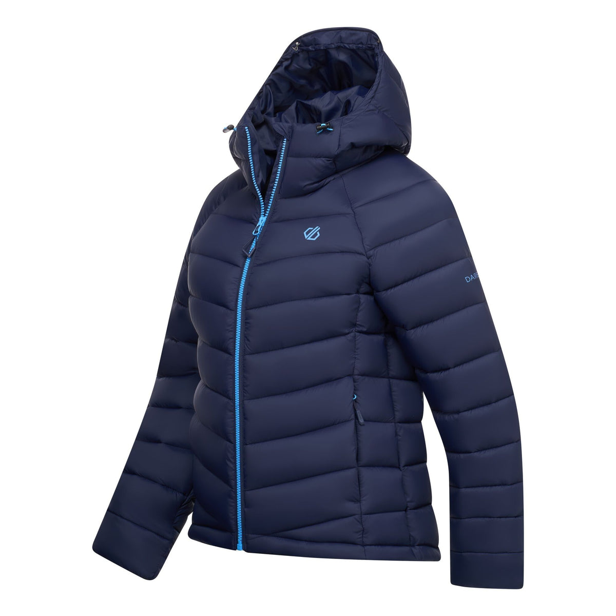 Navy - Side - Dare 2B Womens-Ladies Torrek Baffled Padded Jacket