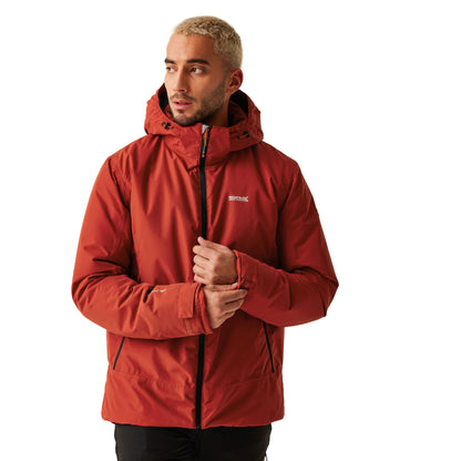 Red Ochre-Black - Side - Regatta Mens Frelton Waterproof Insulated Jacket