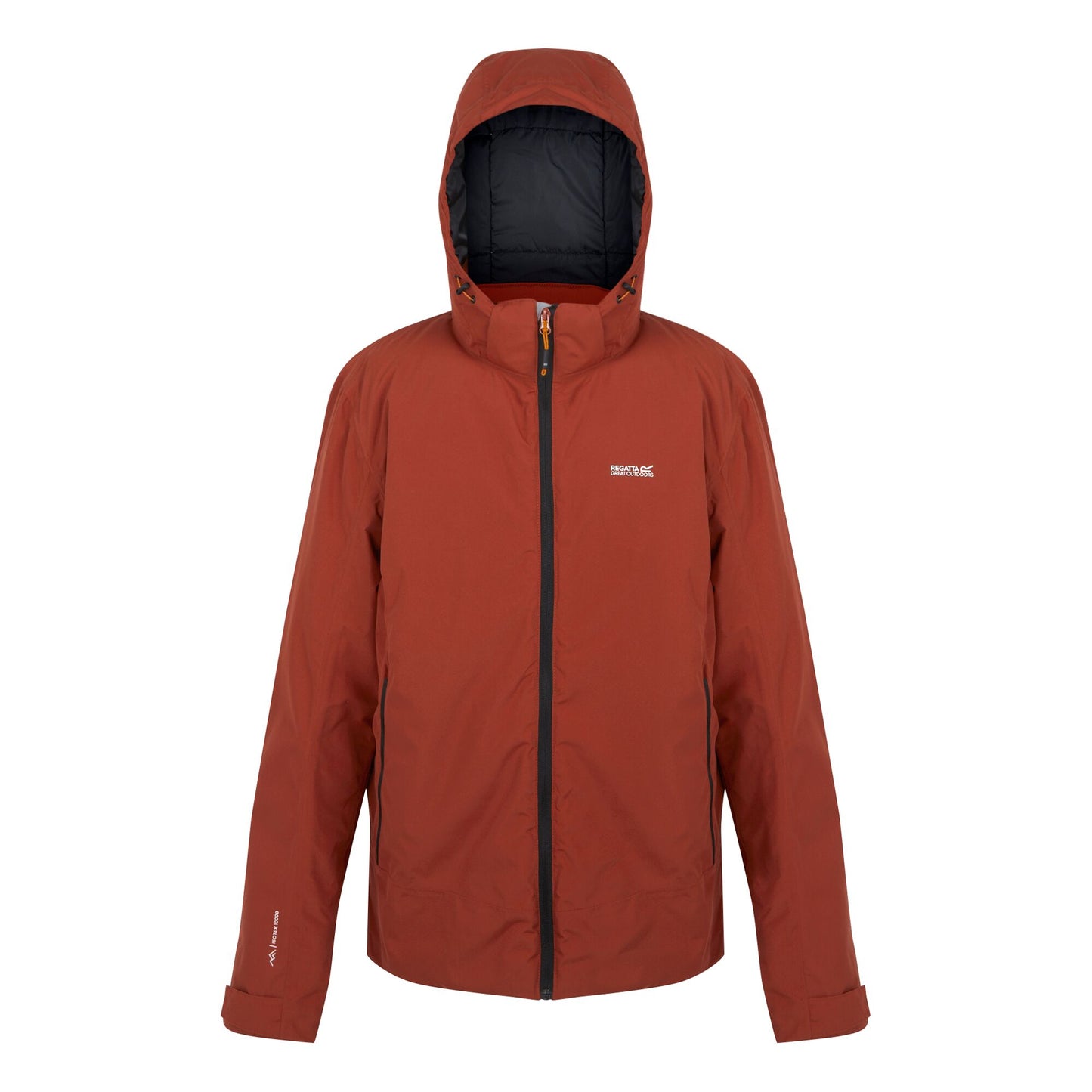 Red Ochre-Black - Front - Regatta Mens Frelton Waterproof Insulated Jacket