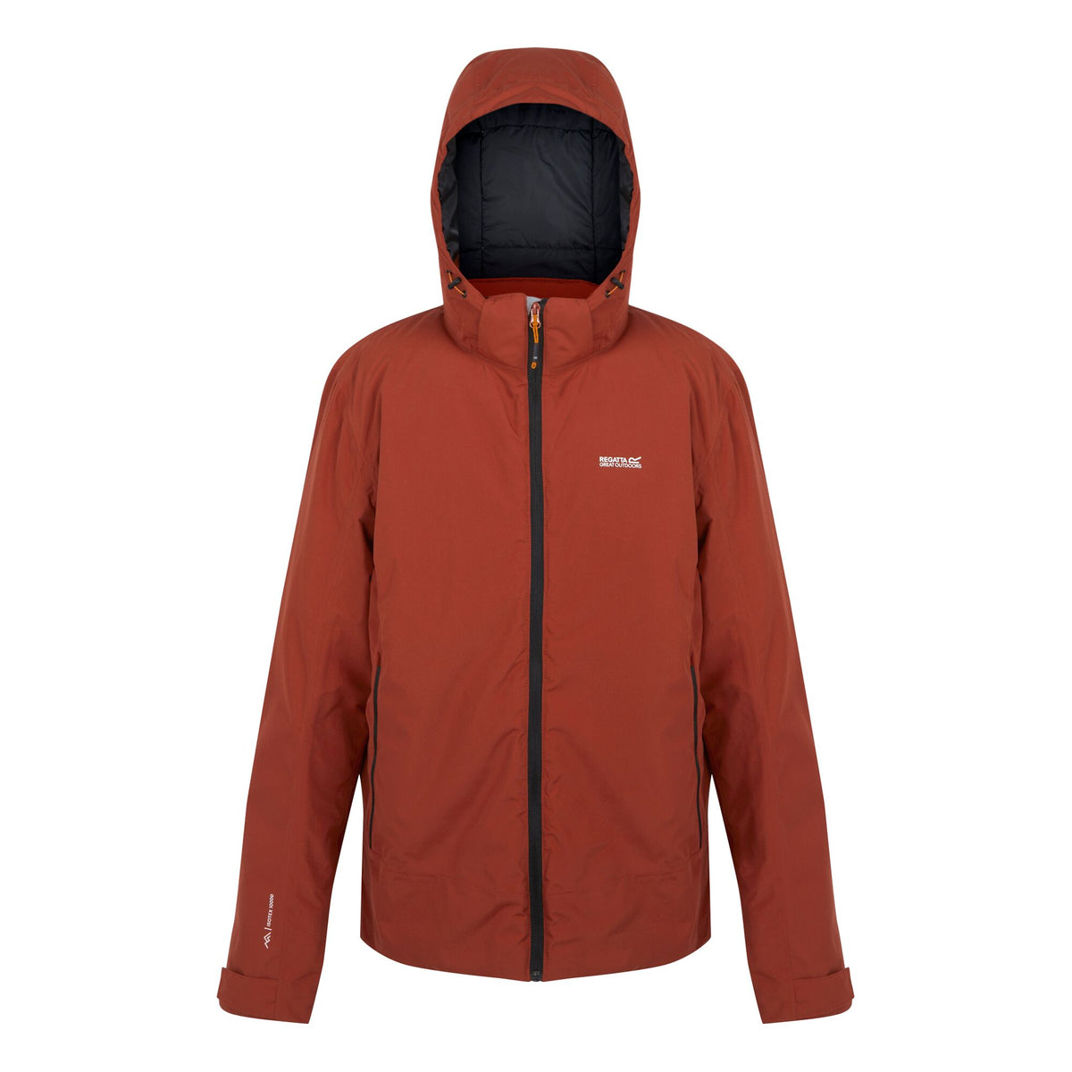Red Ochre-Black - Front - Regatta Mens Frelton Waterproof Insulated Jacket