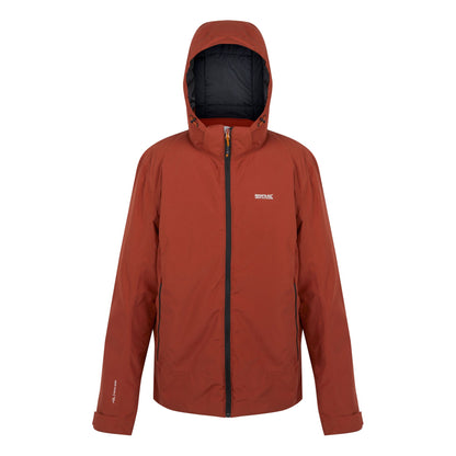 Red Ochre-Black - Front - Regatta Mens Frelton Waterproof Insulated Jacket