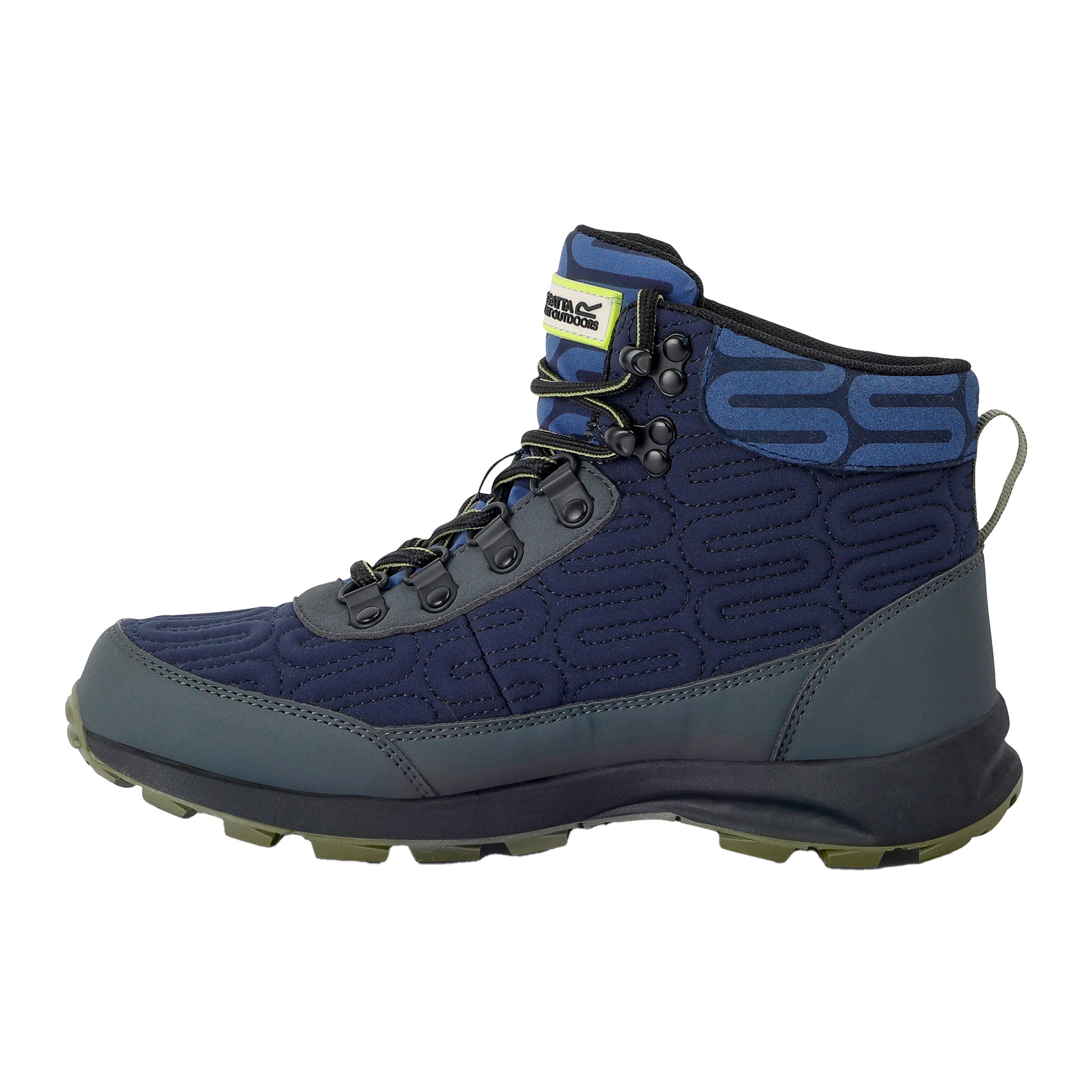 Blue - Side - Regatta Womens-Ladies Orla Kiely Birdy Outdoor Hiking Boots