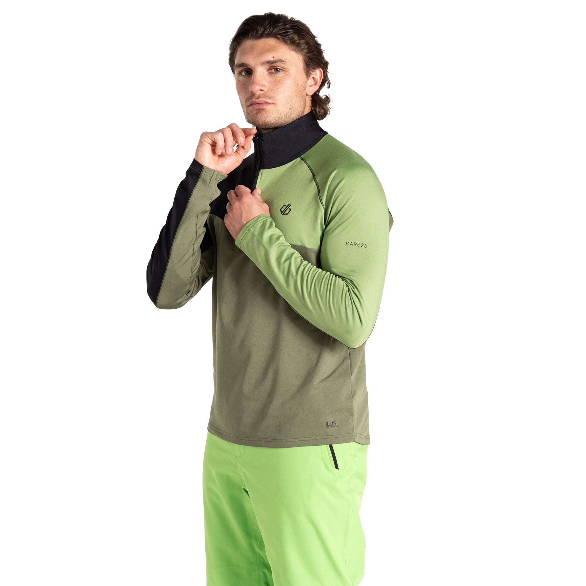 Olivine Green-Black - Lifestyle - Regatta Mens Dignify III Core Stretch Midlayer