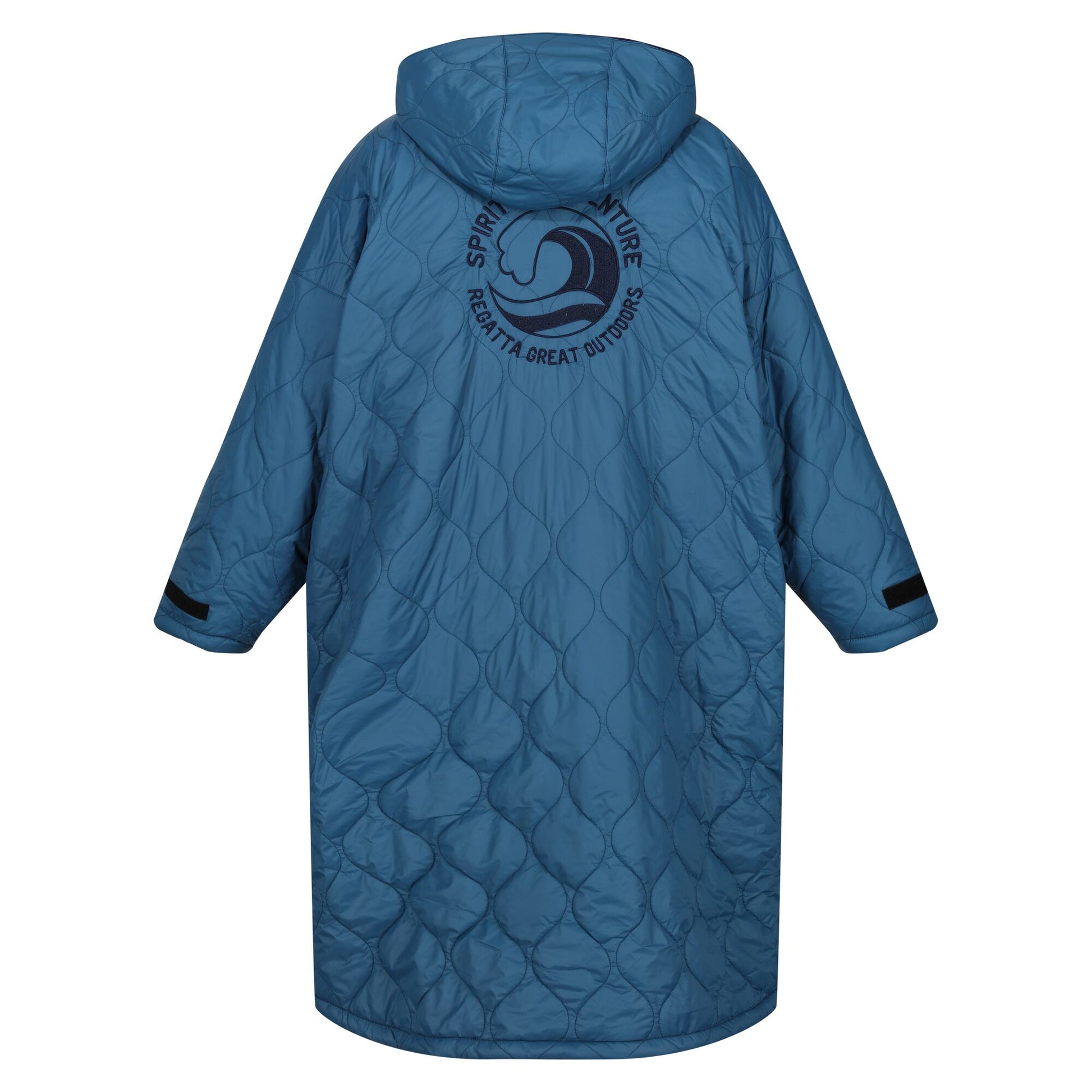 Moroccan Blue-Navy - Back - Regatta Unisex Adult Quilted Changing Robe