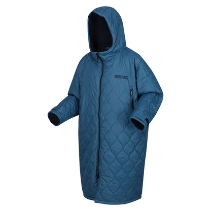 Moroccan Blue-Navy - Side - Regatta Unisex Adult Quilted Changing Robe