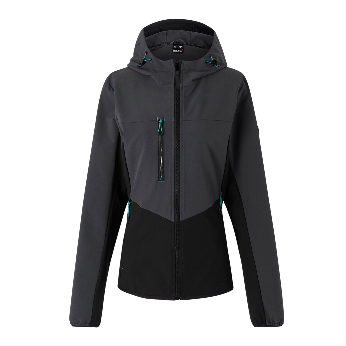 Slate Grey-Black - Front - Regatta Professional Womens-Ladies Ada Stretch Soft Shell Jacket