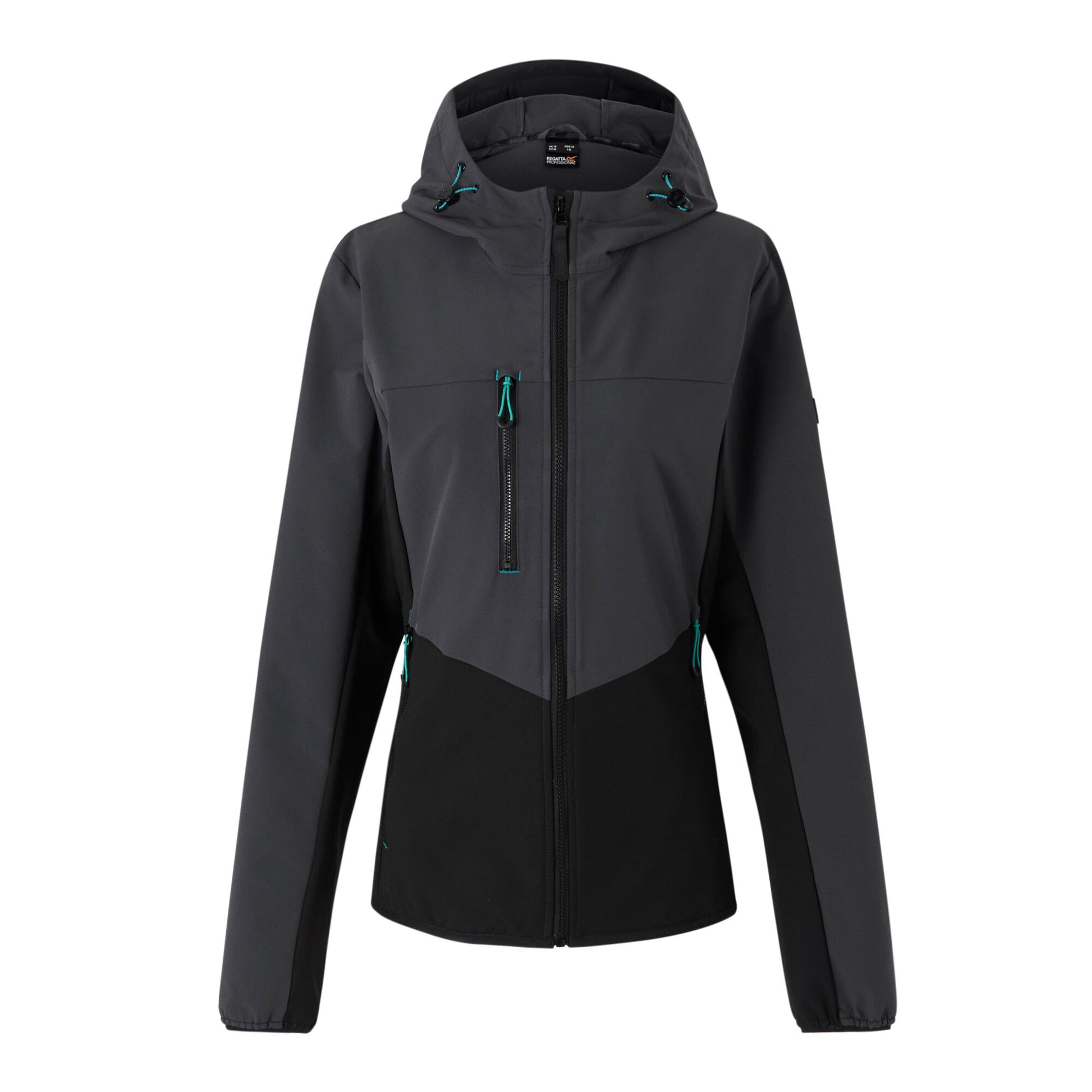 Slate Grey-Black - Front - Regatta Professional Womens-Ladies Ada Stretch Soft Shell Jacket