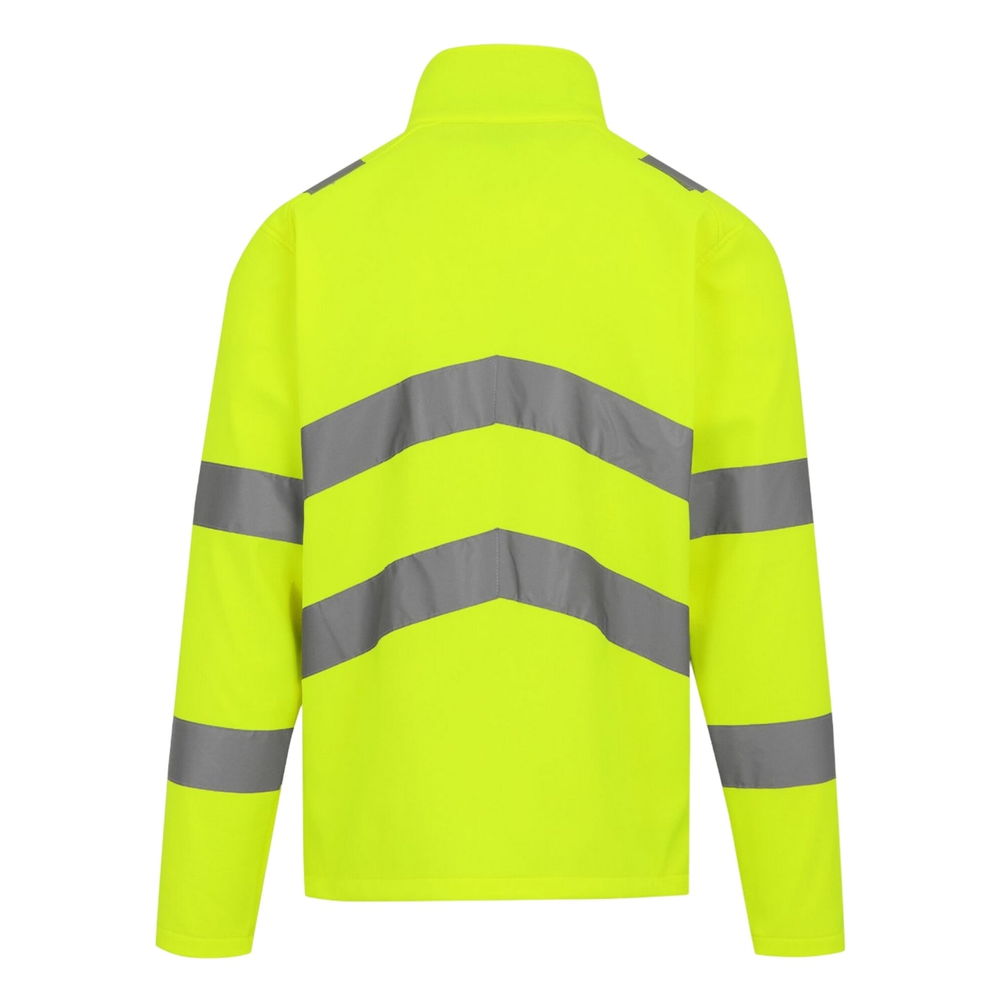 Yellow - Back - Regatta Professional Mens Pro Contract Ablaze Hi-Vis 2 Layer Soft Shell Jacket