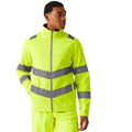 Yellow - Side - Regatta Professional Mens Pro Contract Ablaze Hi-Vis 2 Layer Soft Shell Jacket