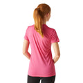 Flamingo Pink - Pack Shot - Regatta Womens-Ladies Fingal Plain V Neck T-Shirt