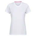 White - Front - Regatta Womens-Ladies Fingal Plain V Neck T-Shirt