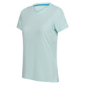 Bleached Aqua - Side - Regatta Womens-Ladies Fingal Plain V Neck T-Shirt