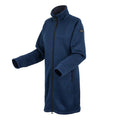 Navy - Side - Regatta Womens-Ladies Emilide Long Length Fleece Jacket